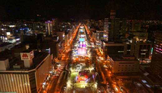 さっぽろテレビ塔 展望台からの雪まつり会場