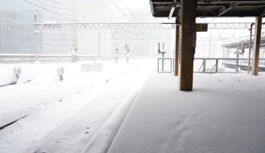 JR北海道が動きを止めた日！除雪が間に合わず記録的大雪で鉄道網が寸断された2022年2月6日の札幌駅の様子