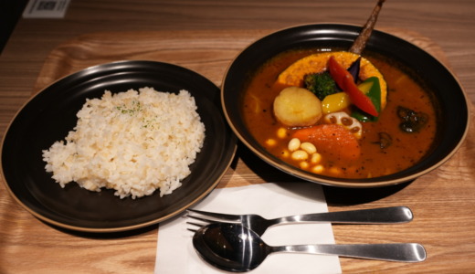 札幌のココノススキノのスープカレー店！3階フードコート内にあるRojiura Curry SAMURAI.で「野菜カレー」と「ザンギ」を食べる